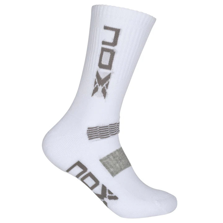 Calcetines Nox Media Caña Blanco/Gris