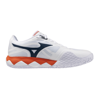 Zapatillas de pádel Mizuno Wave Enforce Tour 2 CC Blanco/Azul/Naranja