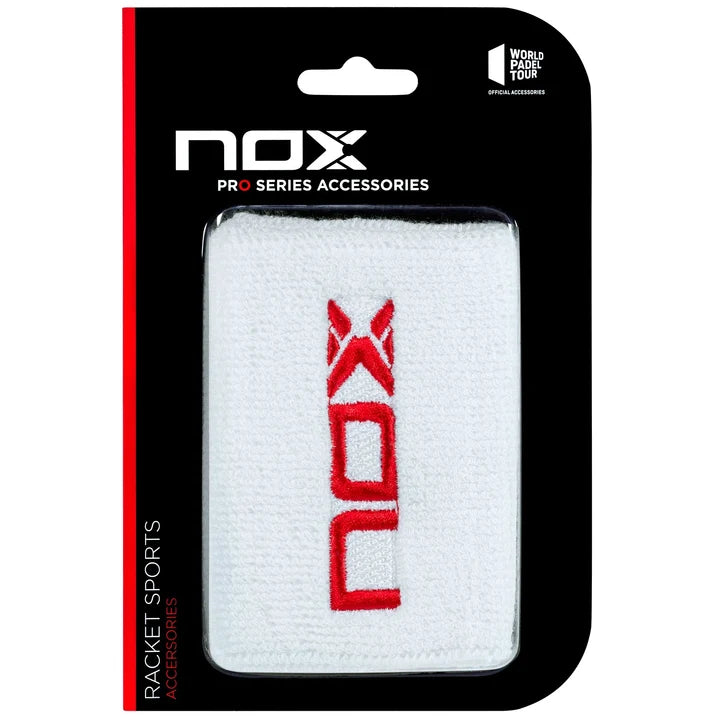 Muñequera Nox Blanco/Rojo