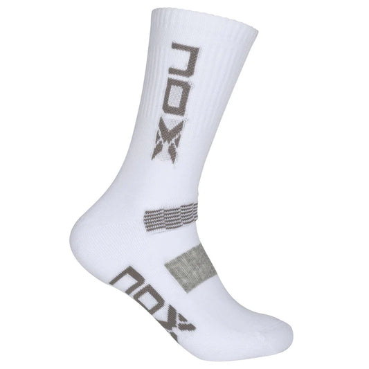 Calcetines Nox Media Caña Blanco/Gris